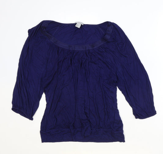 Womens UK Size L H&M Blue Basic Blouse