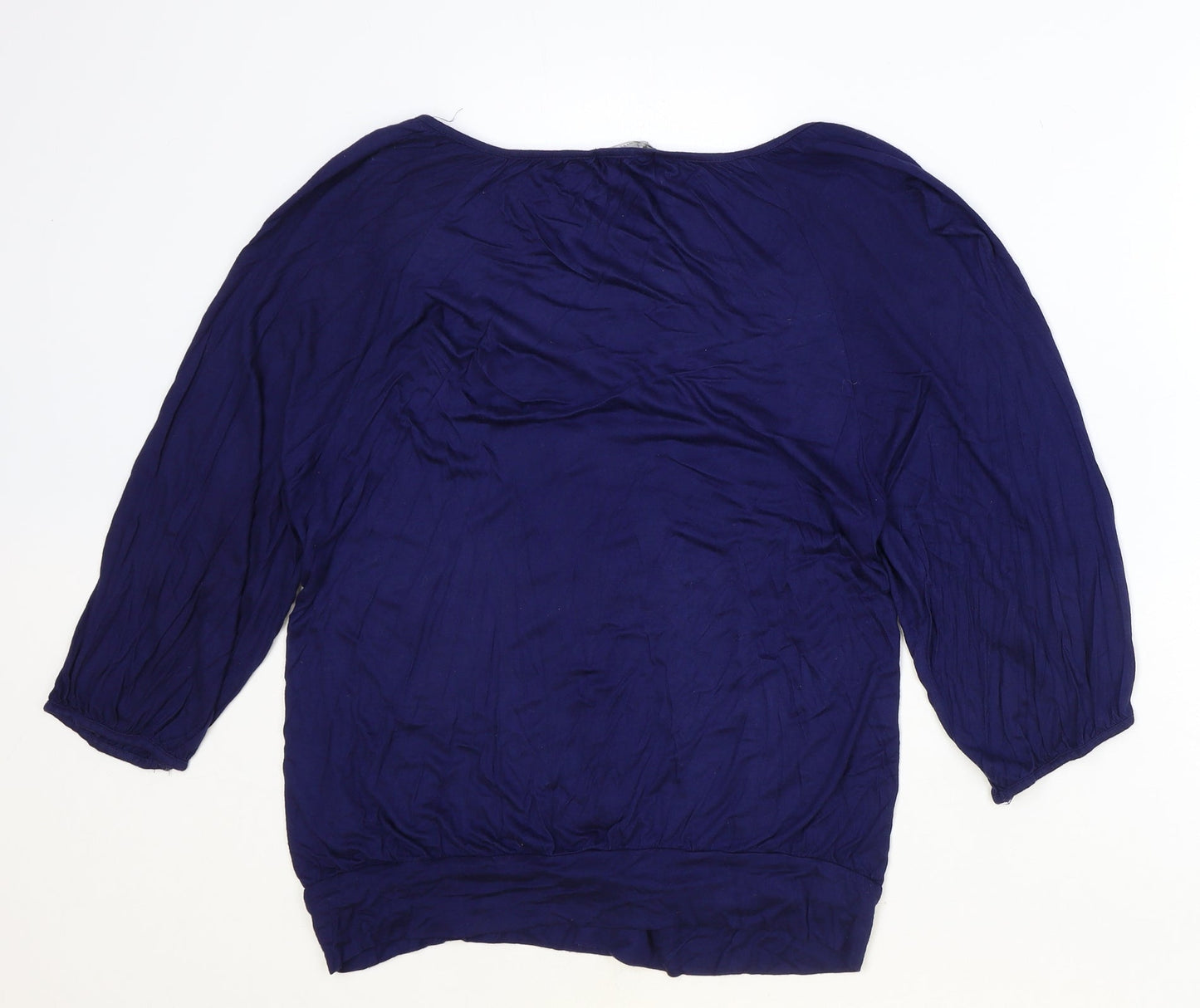 Womens UK Size L H&M Blue Basic Blouse
