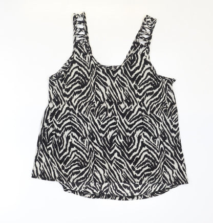 Womens UK Size M H&M Black Basic Tank