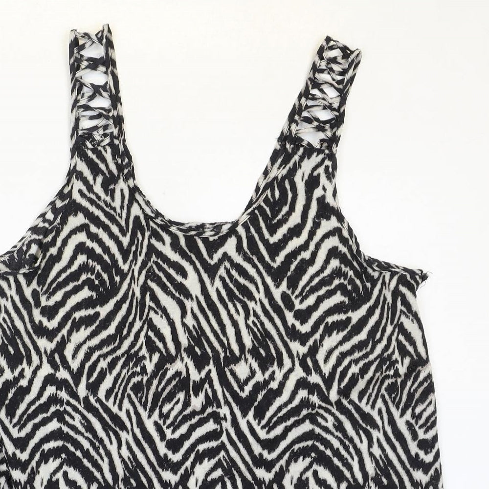 Womens UK Size M H&M Black Basic Tank