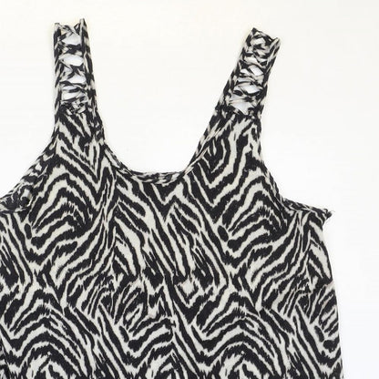 Womens UK Size M H&M Black Basic Tank