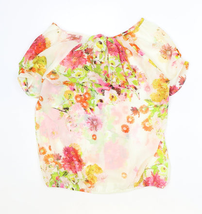 Womens UK Size S Wallis Multicoloured Basic Blouse