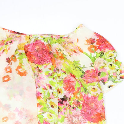 Womens UK Size S Wallis Multicoloured Basic Blouse