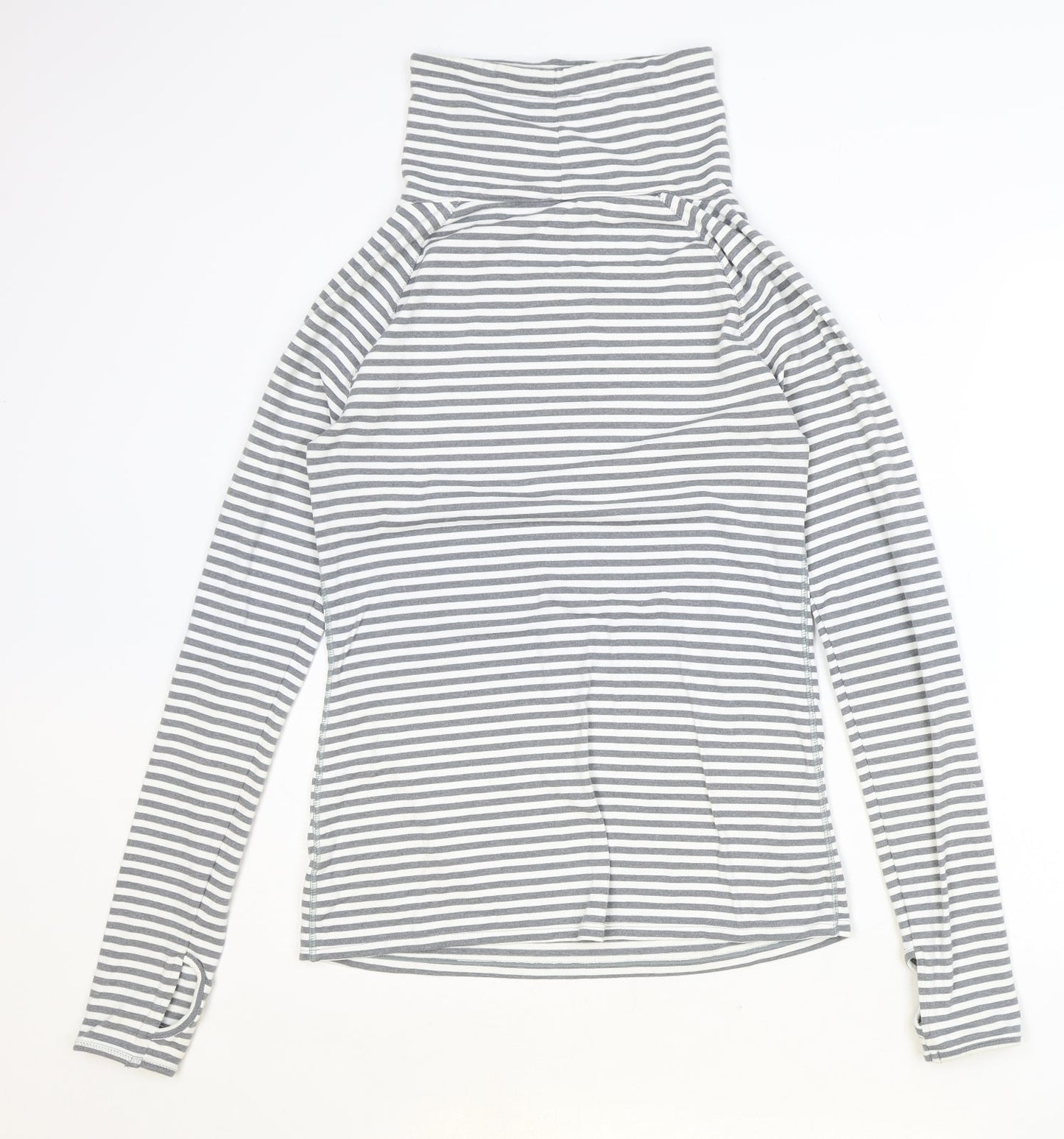 Gap Womens Grey Striped Polyester Pullover Sweatshirt Size S Pullover