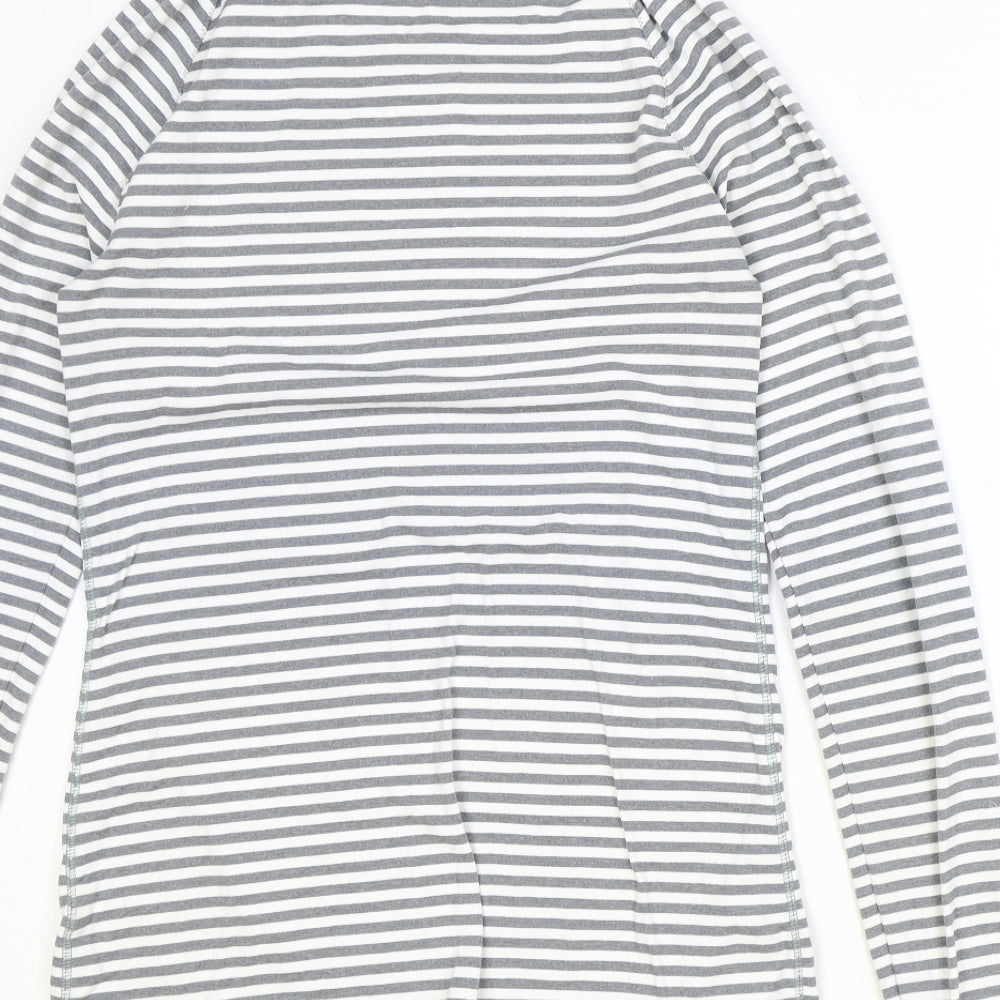 Gap Womens Grey Striped Polyester Pullover Sweatshirt Size S Pullover