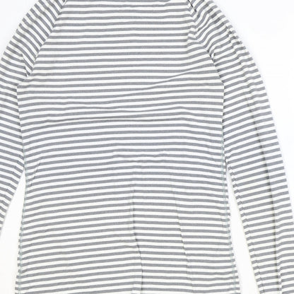 Gap Womens Grey Striped Polyester Pullover Sweatshirt Size S Pullover