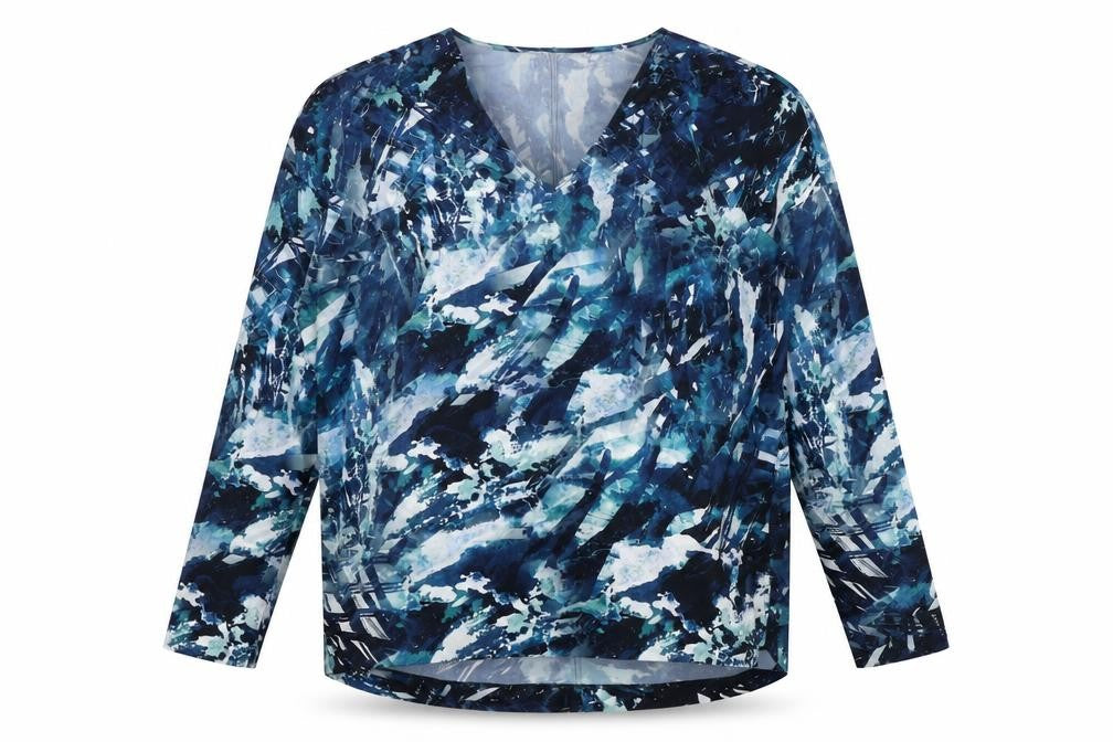 Womens UK Size 12 John Lewis Blue Basic Blouse