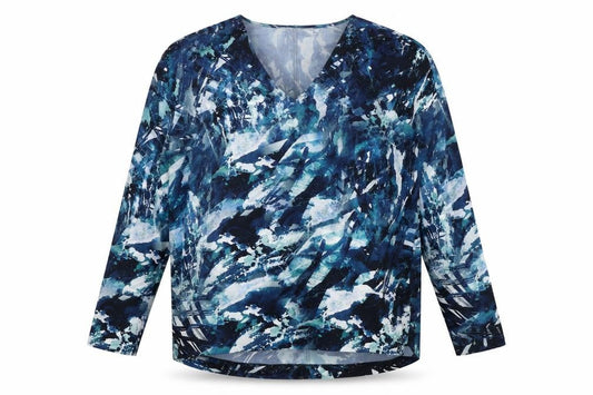 Womens UK Size 12 John Lewis Blue Basic Blouse