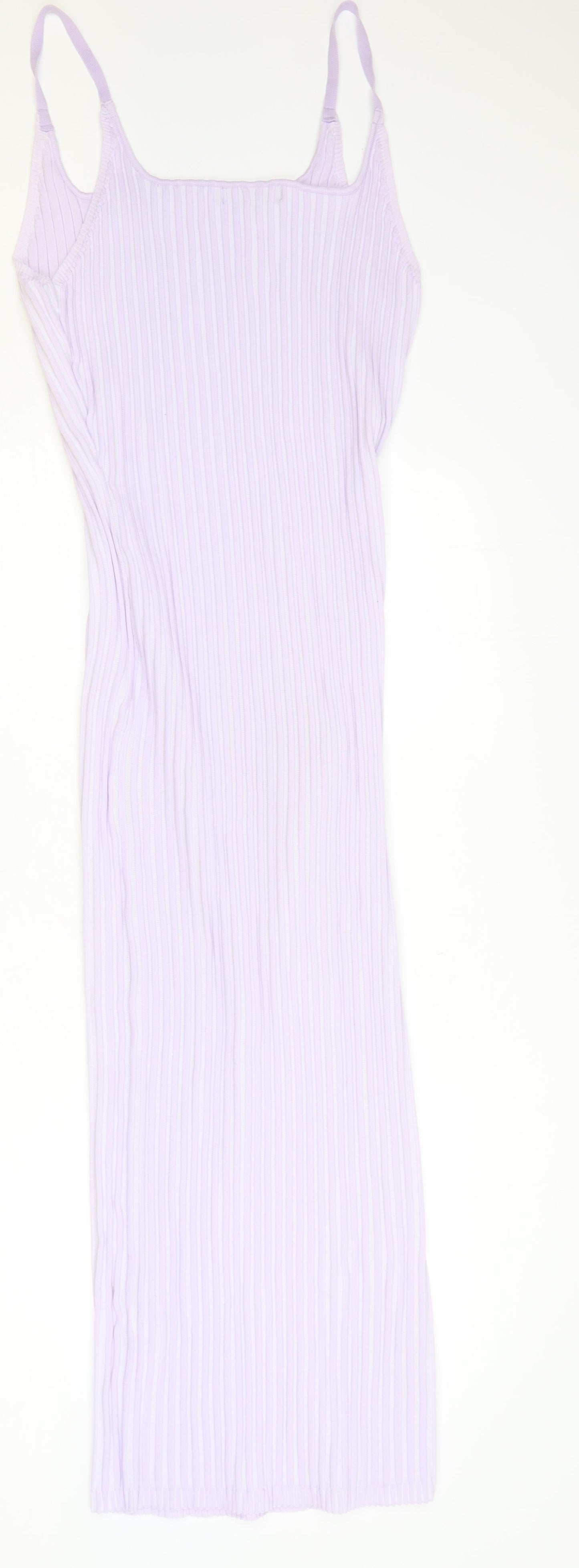 Missguided Womens Purple Polyester Bodycon Size L Square Neck Pullover