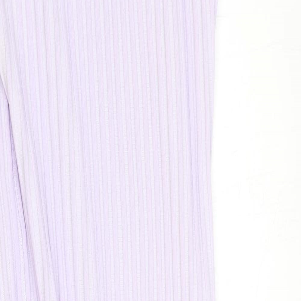 Missguided Womens Purple Polyester Bodycon Size L Square Neck Pullover