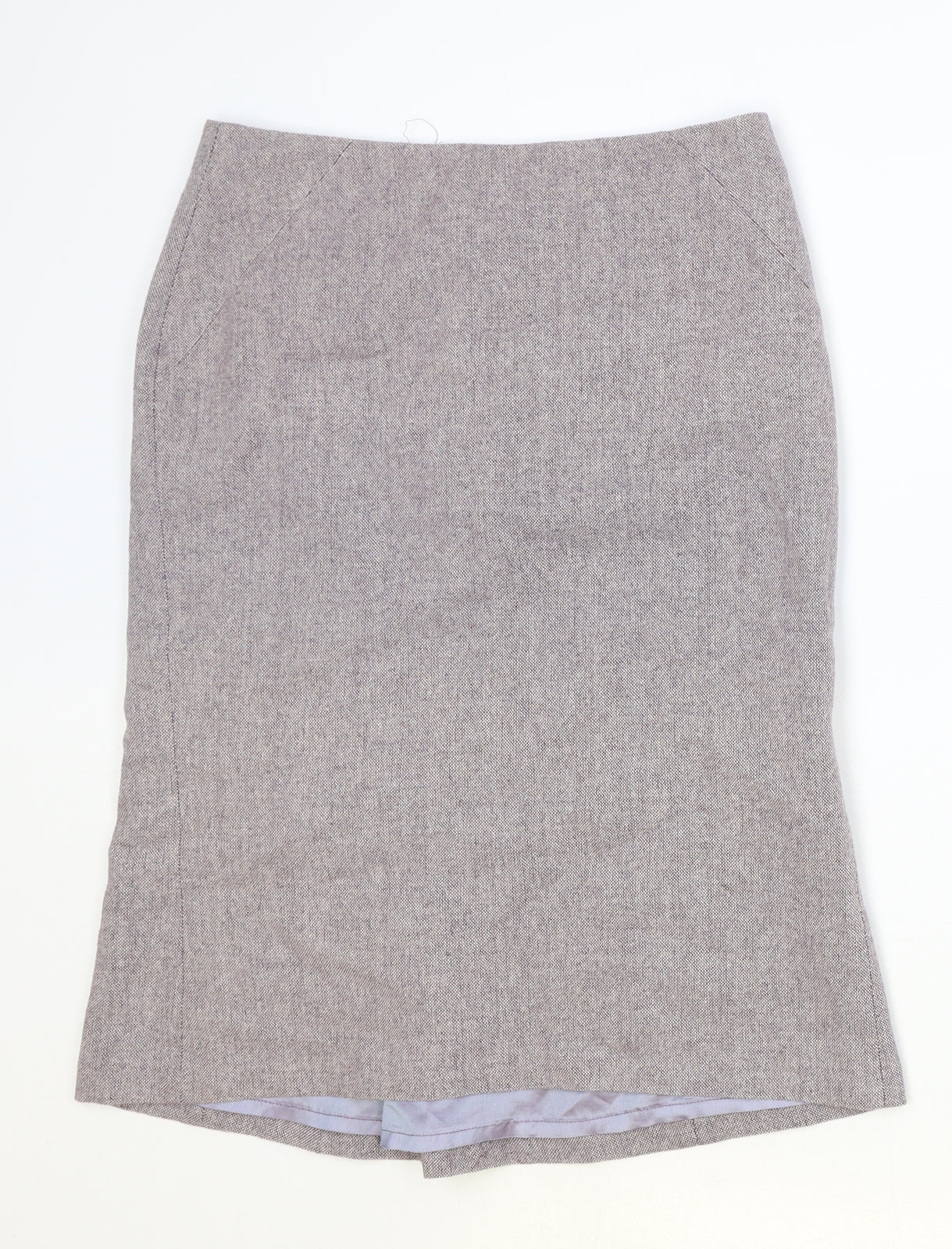 F&F Womens Purple Acrylic Straight & Pencil Skirt Size 8 Zip