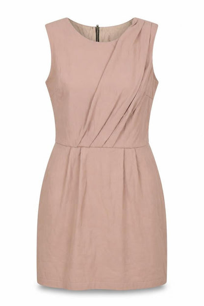 Topshop Womens Pink Polyester A-Line Size 8 Scoop Neck Zip