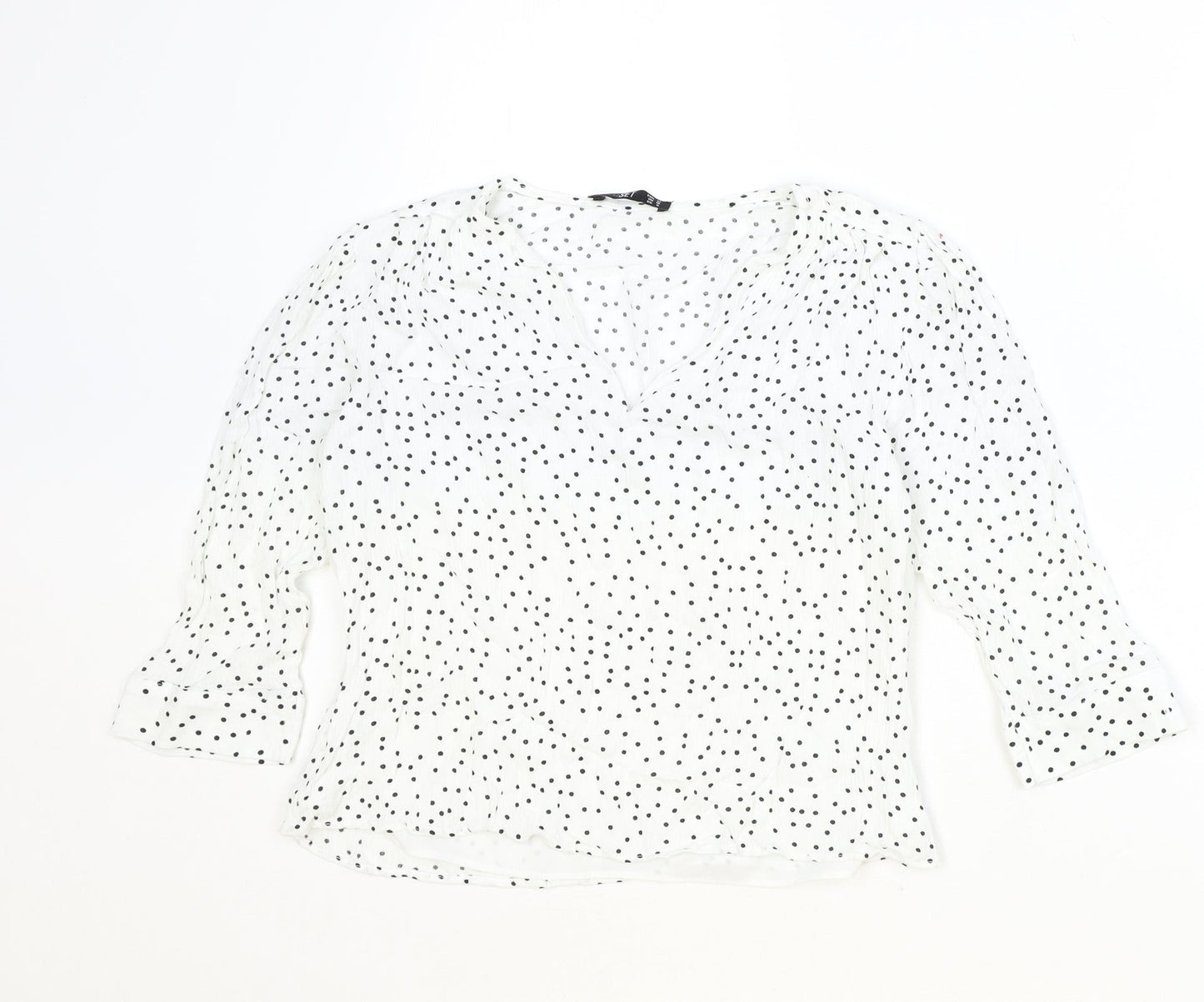 Womens UK Size M Closet Ivory Basic Blouse
