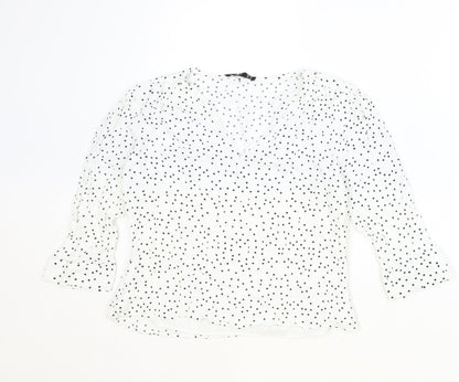 Womens UK Size M Closet Ivory Basic Blouse