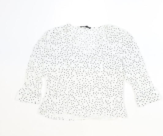 Womens UK Size M Closet Ivory Basic Blouse