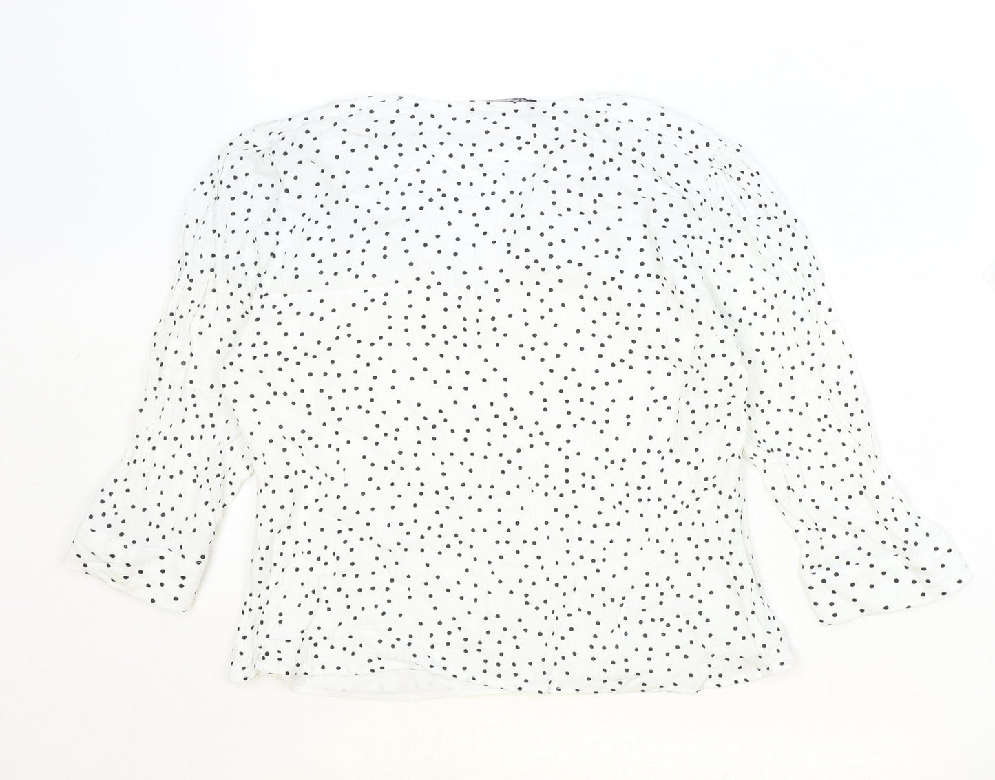 Womens UK Size M Closet Ivory Basic Blouse