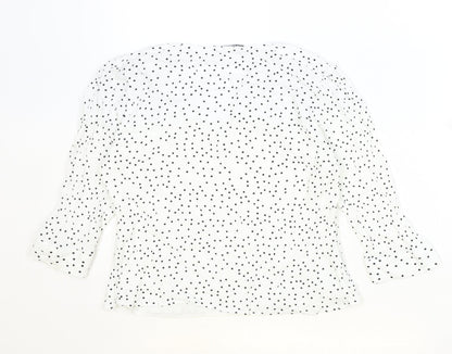 Womens UK Size M Closet Ivory Basic Blouse