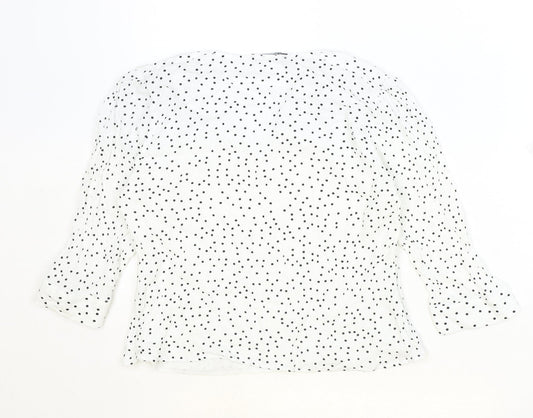Womens UK Size M Closet Ivory Basic Blouse