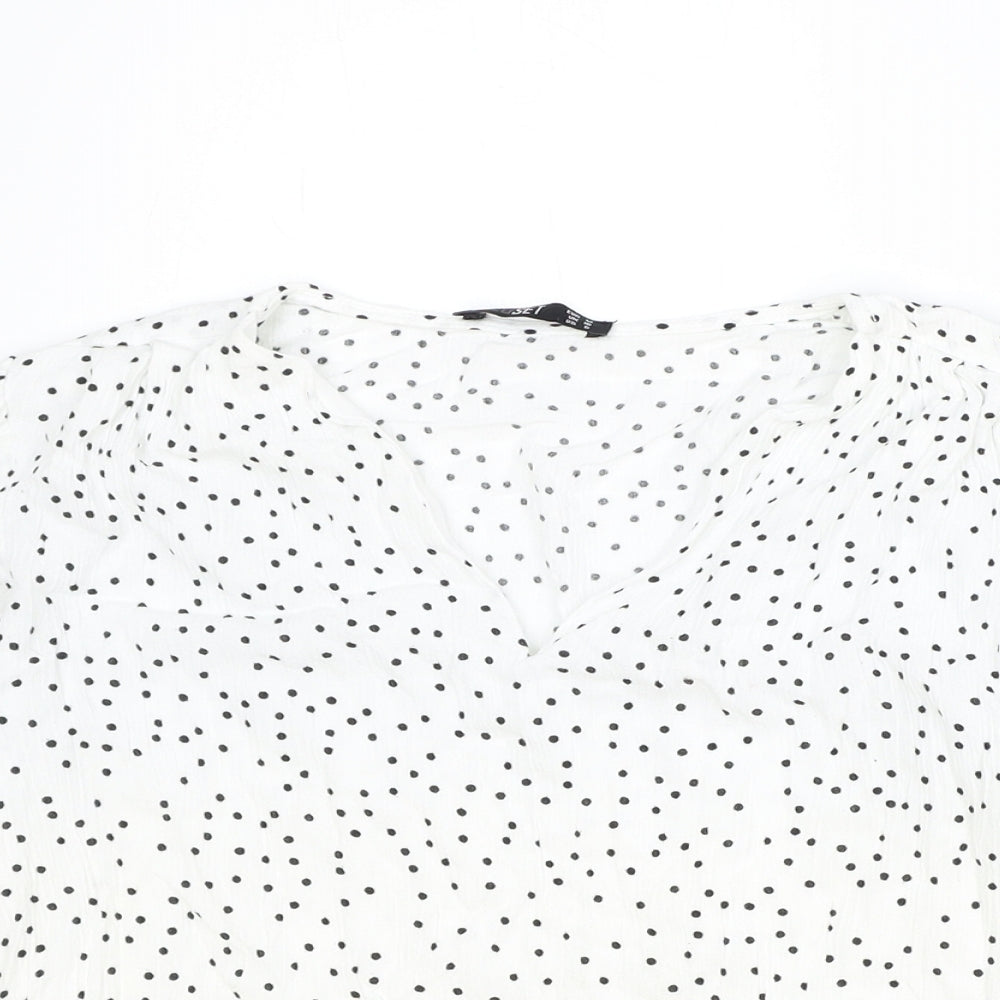 Womens UK Size M Closet Ivory Basic Blouse