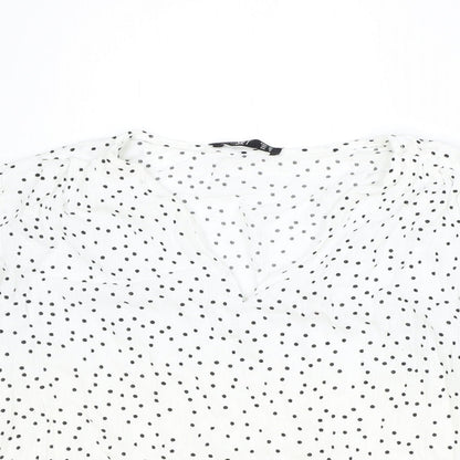 Womens UK Size M Closet Ivory Basic Blouse