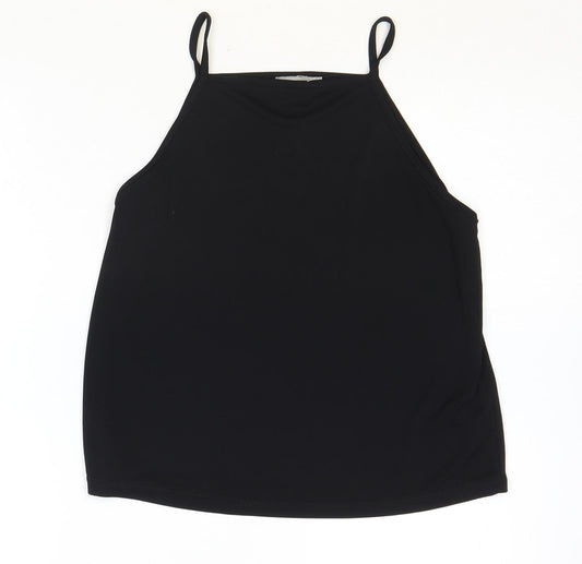 Womens UK Size 10 ASOS Black Basic Tank
