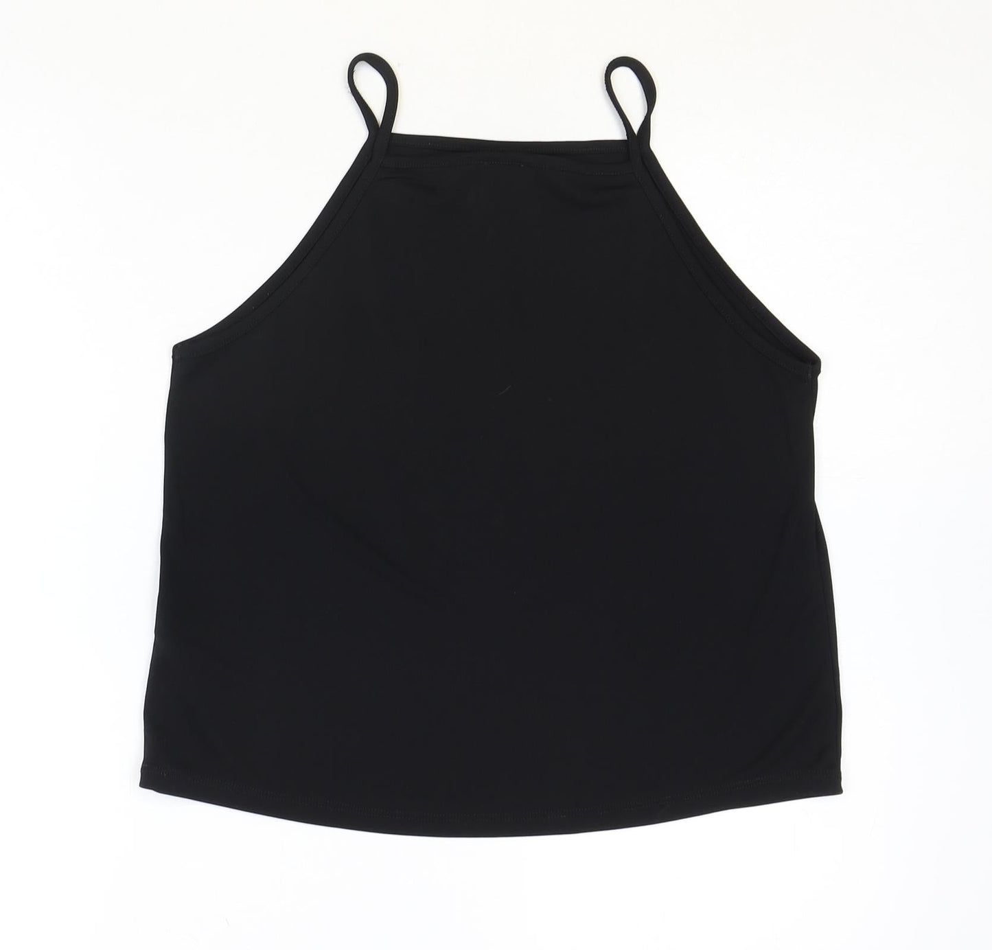 Womens UK Size 10 ASOS Black Basic Tank