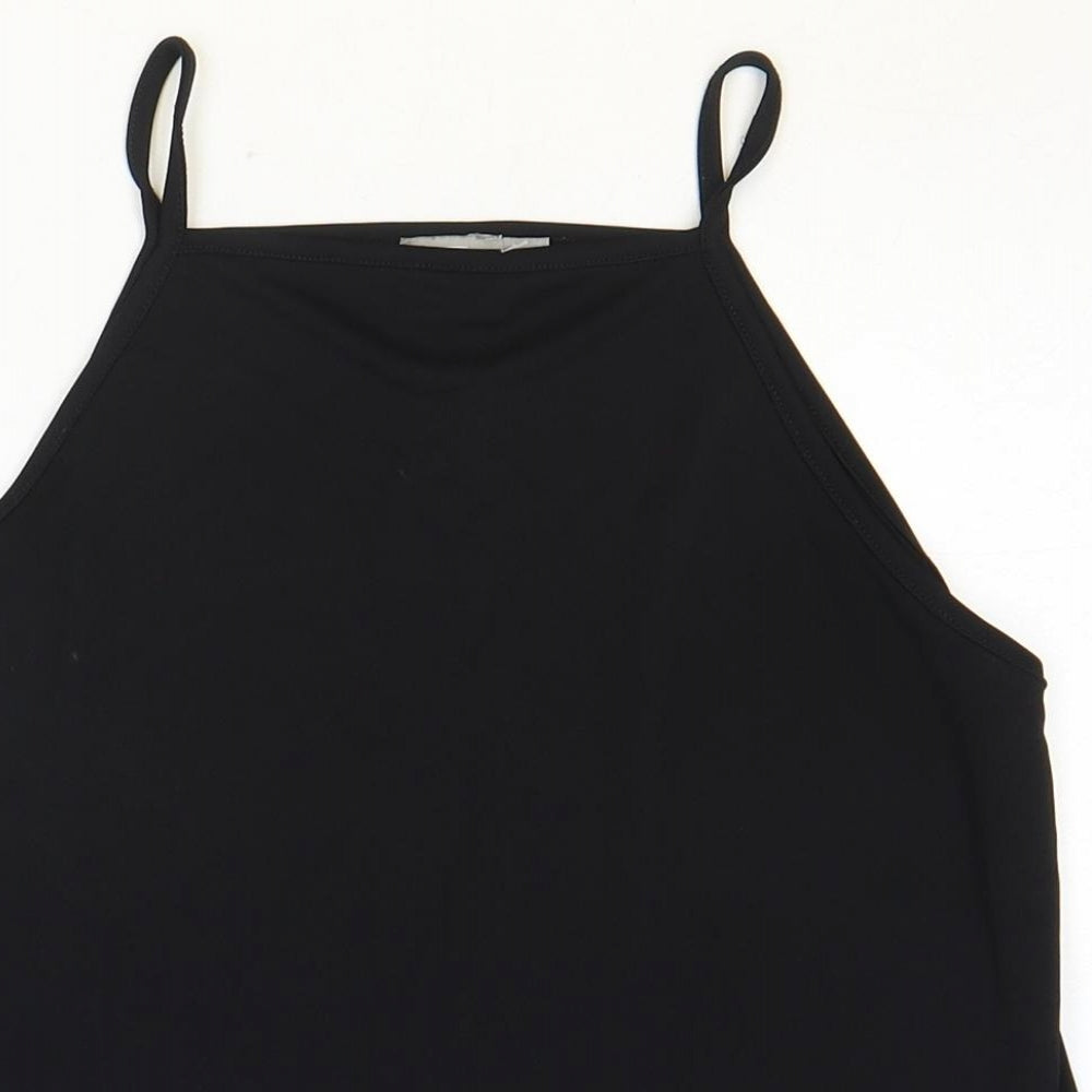 Womens UK Size 10 ASOS Black Basic Tank