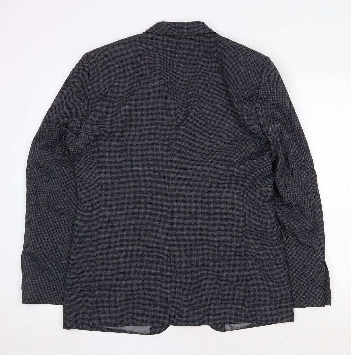 TU Mens Grey Cotton Jacket Suit Jacket Size 40 Regular