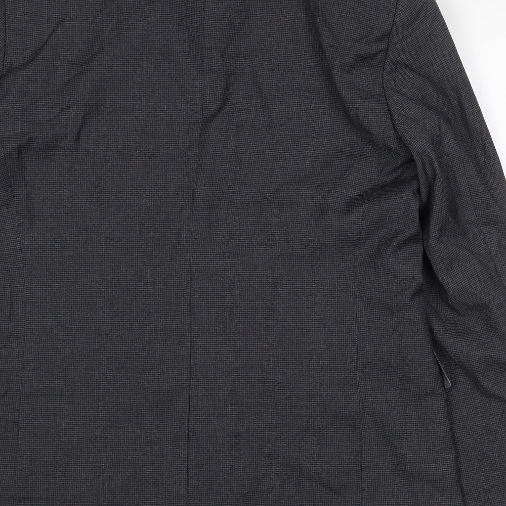 TU Mens Grey Cotton Jacket Suit Jacket Size 40 Regular