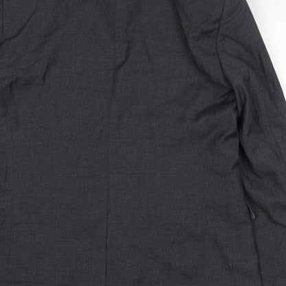 TU Mens Grey Cotton Jacket Suit Jacket Size 40 Regular