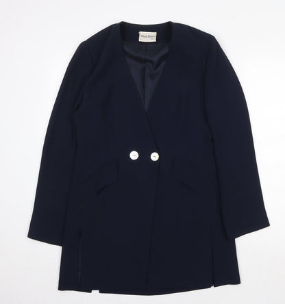 Womens UK Size 10 Frank Usher Blue Overcoat