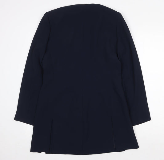 Womens UK Size 10 Frank Usher Blue Overcoat