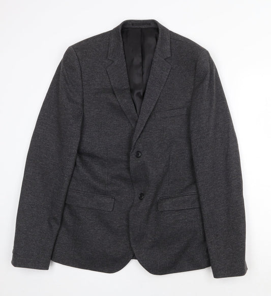 Mens UK Size 38 Topman Regular Grey Suit Jacket