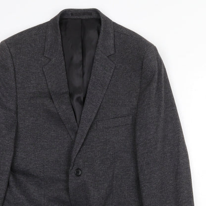 Mens UK Size 38 Topman Regular Grey Suit Jacket