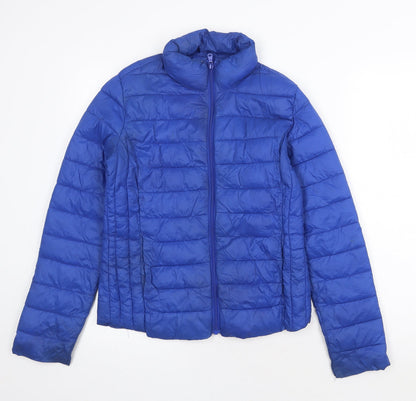 Primark Mens Blue Quilted Coat Size XS Zip