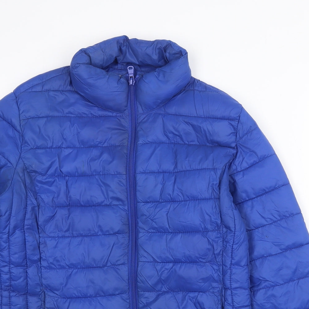 Primark Mens Blue Quilted Coat Size XS Zip