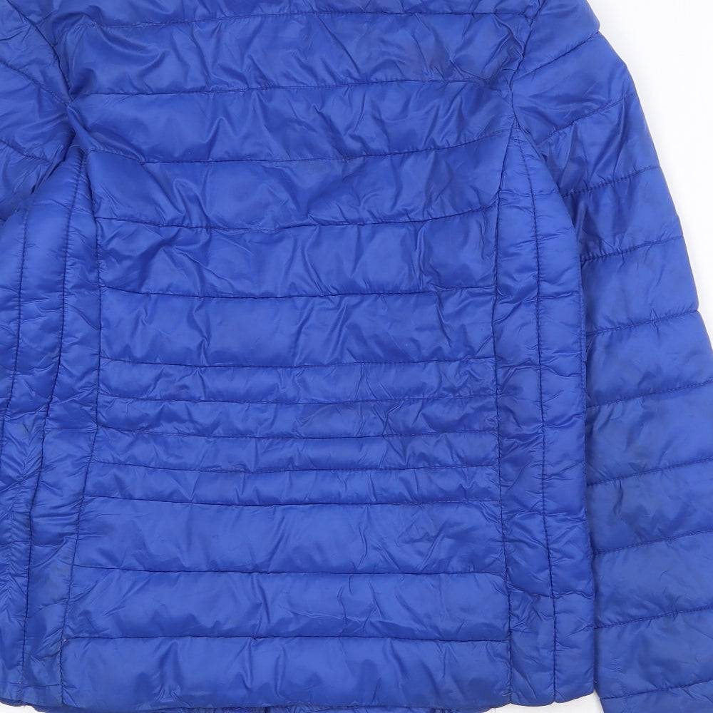 Primark Mens Blue Quilted Coat Size XS Zip