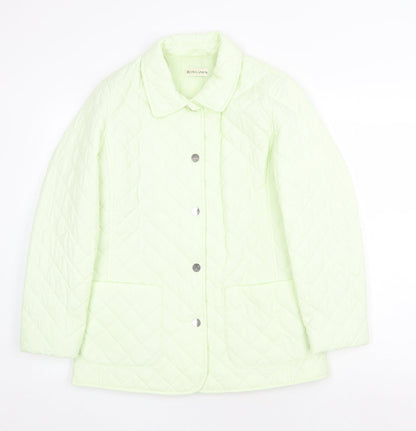 Womens UK Size 8 Rowlands Yellow Quilted Coat
