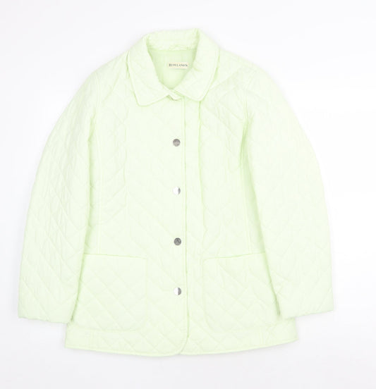 Womens UK Size 8 Rowlands Yellow Quilted Coat