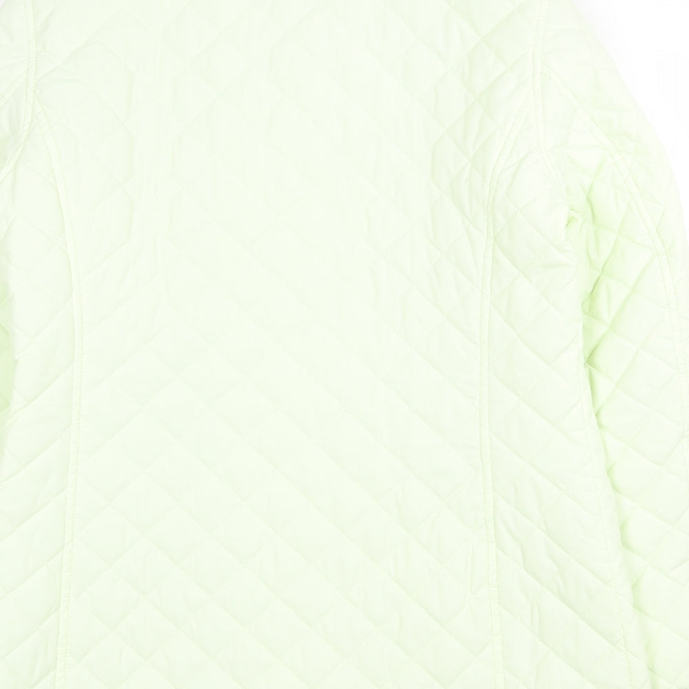 Womens UK Size 8 Rowlands Yellow Quilted Coat