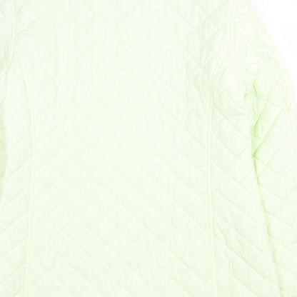 Womens UK Size 8 Rowlands Yellow Quilted Coat