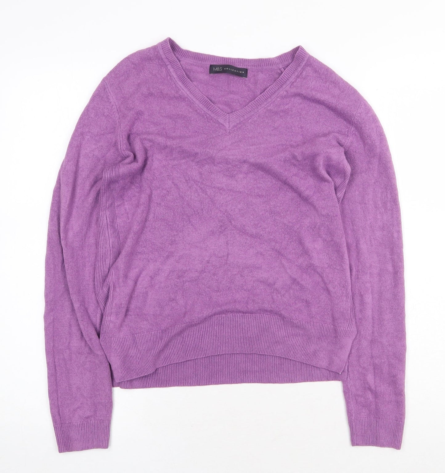 Womens UK Size 8 Marks and Spencer Purple Pullover Jumper