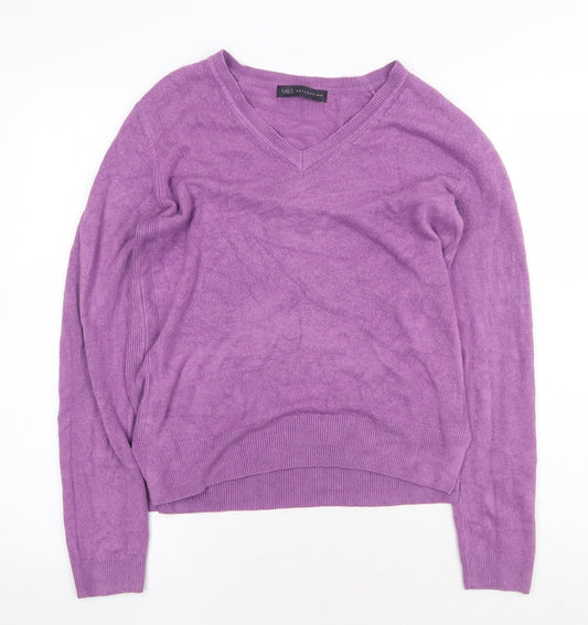 Womens UK Size 8 Marks and Spencer Purple Pullover Jumper