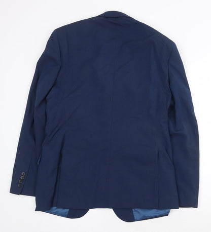 Mens UK Size 40 Marks and Spencer Regular Blue Suit Jacket