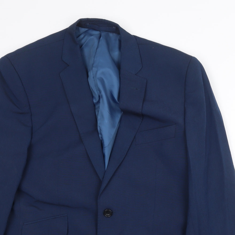 Mens UK Size 40 Marks and Spencer Regular Blue Suit Jacket
