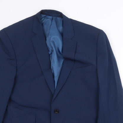 Mens UK Size 40 Marks and Spencer Regular Blue Suit Jacket