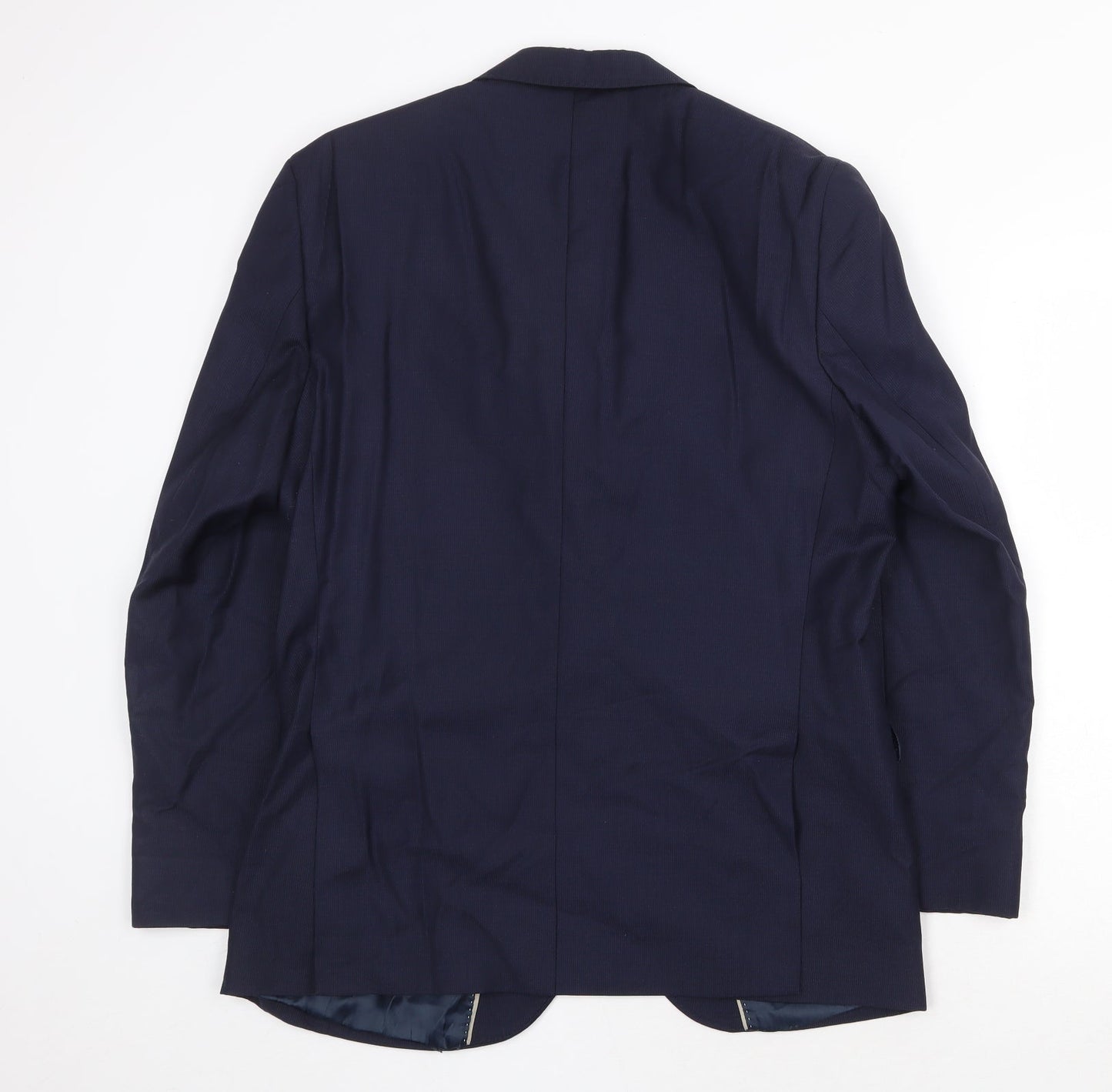 Blackberrys Mens Blue Wool Jacket Suit Jacket Size 40 Regular