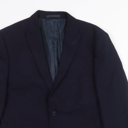 Mens UK Size 42 Marks and Spencer Regular Blue Suit Jacket
