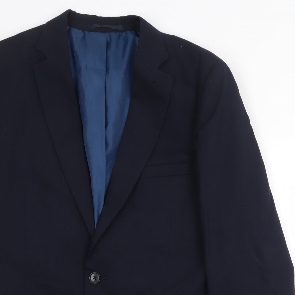 Mens UK Size 42 Marks and Spencer Regular Blue Suit Jacket