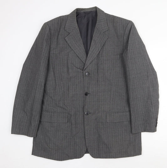 Mens UK Size 42 Preworn Regular Grey Suit Jacket